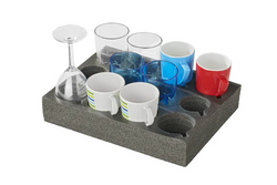 ProPlus 761472 Camping-Becher- und Gläserhalter, Hartschaum, fasst 12 Becher