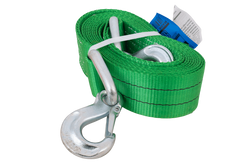 Abschleppseil mit Haken HILLS Abschleppgurt 5 m/60 mm/6 t grün