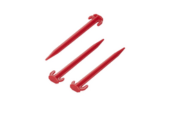 Set mit sechs ProPlus-Zeltheringen 364824, Kunststoffheringe zur Befestigung von Abspannleinen, 19 cm