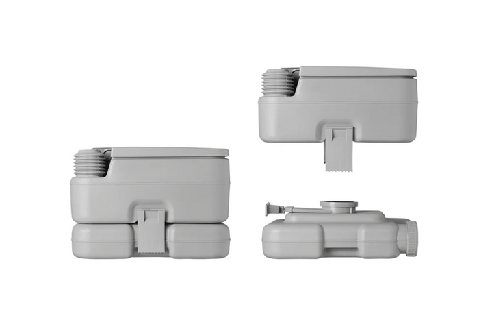 ProPlus 370415CR Tragbare Campingtoilette Grau 10L/10L