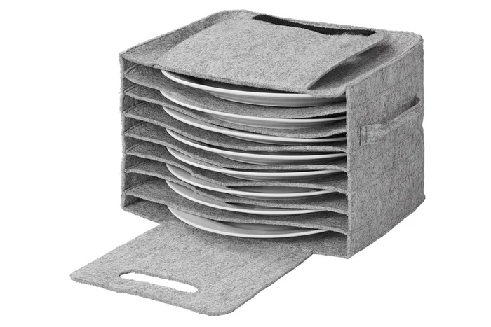 ProPlus 761475V01 Camping-Tellerorganizer, Filz, für 10 Teller