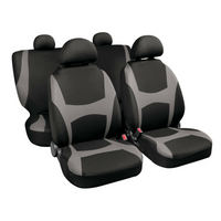 LAMPA Capri Autositzbezüge, schwarz/grau, für Vorder- und Rücksitze