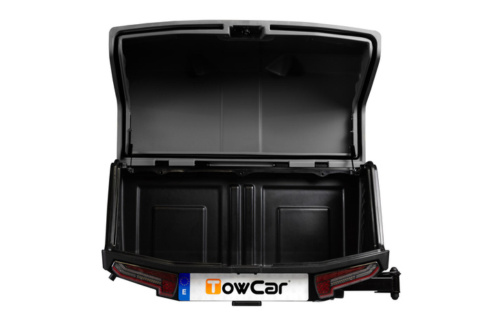 Towbox V3 Camper lang schwarz - Gepäckbox für Anhängerkupplung