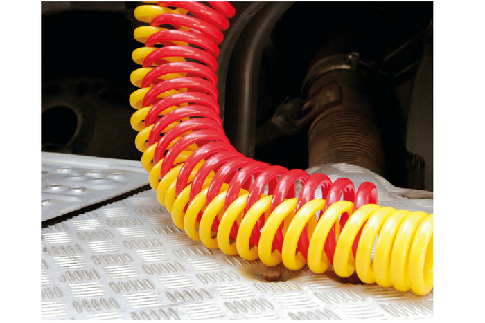 LAMPA Truck-Tights Spiralkabelschutzhülle 97170, flexibler Schlauch, rot, 220 cm, Durchmesser 11 cm