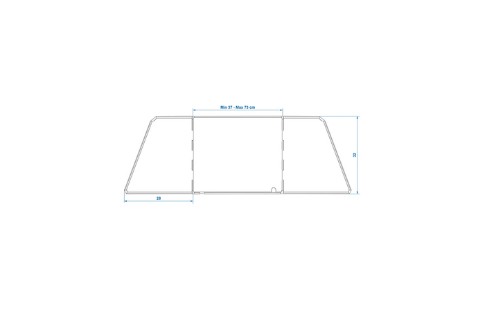 ProPlus 370340V03 Faltbarer Windschutz für Campingkocher, Brenner 37-70 cm