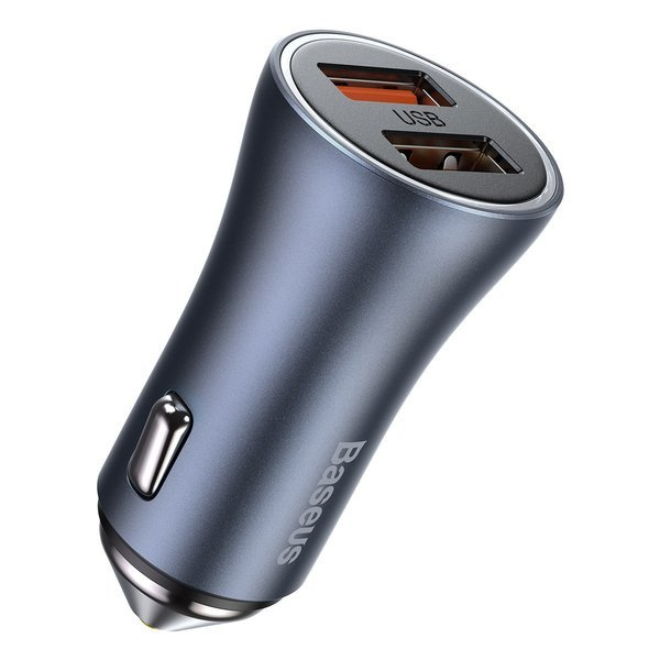 BASEUS Golden Pro 2xUSB 40W Autoladegerät-Set + USB-Kabel
