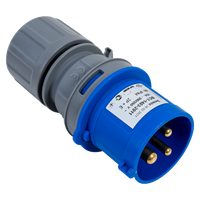 MANTES 3P-Elektrostecker, männlicher Stecker, tragbar, 16 A, 230 V