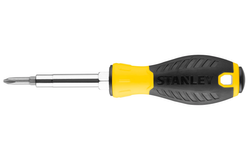 STANLEY 6-fach Schraubendreher, 3 Bits / 6 Spitzen