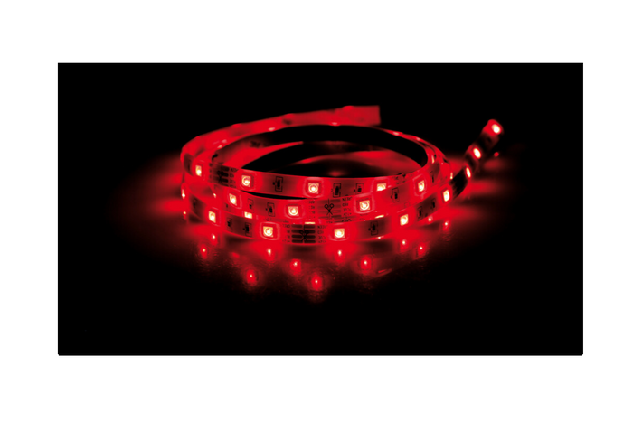 RGB-LED-Streifen mit selbstklebendem Band, Lampe 12/24 V, 200 cm