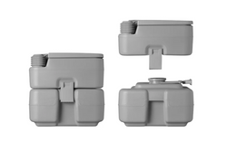ProPlus 370415V01CR Tragbare Campingtoilette Grau 10L/20L