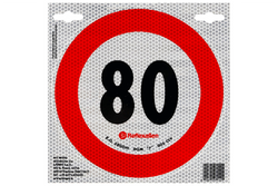 Reflektierender Aufkleber LAMP Geschwindigkeitsbegrenzung 80 km/h Schild B-33