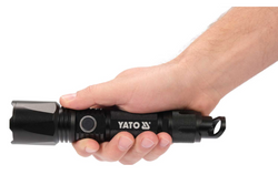 YATO YT-08559 LED 900lm Multifunktions-Taschenlampe, Powerbank, Flaschenöffner, Notfallhammer