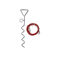 ProPlus 361857 Hundeanbindepfosten mit Stahlseil 4,5 m