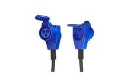 Adapter mit Schuko-Stecker und CEE-Winkelstecker + Schuko-Buchse 16A ProPlus 373528DE Kabel 150cm
