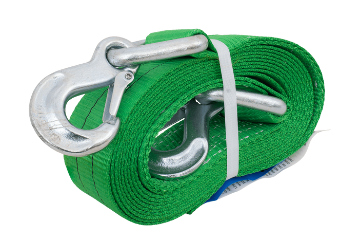 Abschleppseil mit Haken HILLS Abschleppgurt 5 m/60 mm/6 t grün