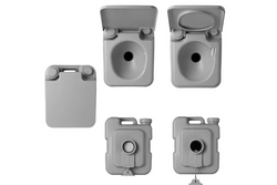 ProPlus 370415CR Tragbare Campingtoilette Grau 10L/10L