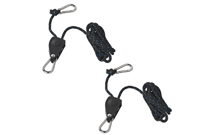 Set aus zwei ProPlus 320054V01 Drahtseilwinden, Drahtseilzüge mit Ratsche, 2,5 m, 136 kg