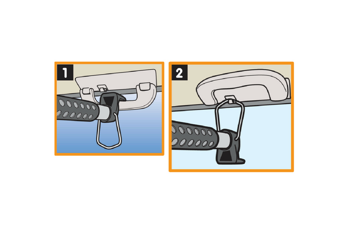 Auto-Kleiderstange mit Lampe, ausziehbarer Kleiderbügel 90-160 cm