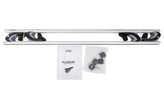  Eco Alubase 135 - universeller Aluminium-Dachträger mit Schienen und Schlössern