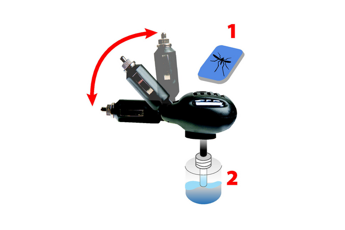 Elektrische Mückenvernichterlampe mit Zigarettenanzünderstecker (12/24 V)