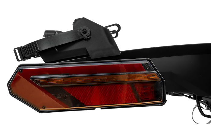 Inter Pack Velox 3 LED – faltbarer Anhängerkupplungs-Fahrradträger für 3 Fahrräder mit LED-Beleuchtung