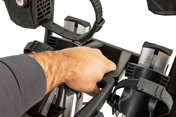 Inter Pack Velox 2 LED – faltbarer Anhängerkupplungs-Fahrradträger für 2 Fahrräder mit LED-Beleuchtung