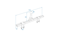 ProPlus 330238 Fahrradträgeradapter für 760-mm-Wohnwagen-Deichsel