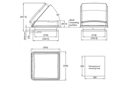 ProPlus 610900V01 Dachfenster-Dachlüfter für Wohnmobile 280x280mm