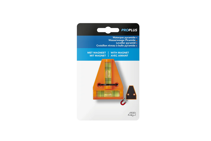 ProPlus 341215 Kreuzwasserwaage mit Magnet, T-förmige Wasserwaage, 58 x 43,6 mm