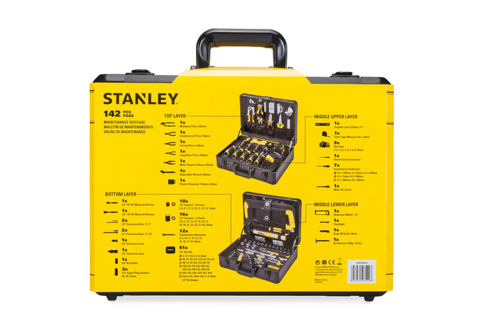 STANLEY STMT98109-1 Service-Kit, Werkzeugkoffer, 142-teilig
