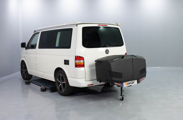 Towbox V3 Camper lang schwarz - Gepäckbox für Anhängerkupplung
