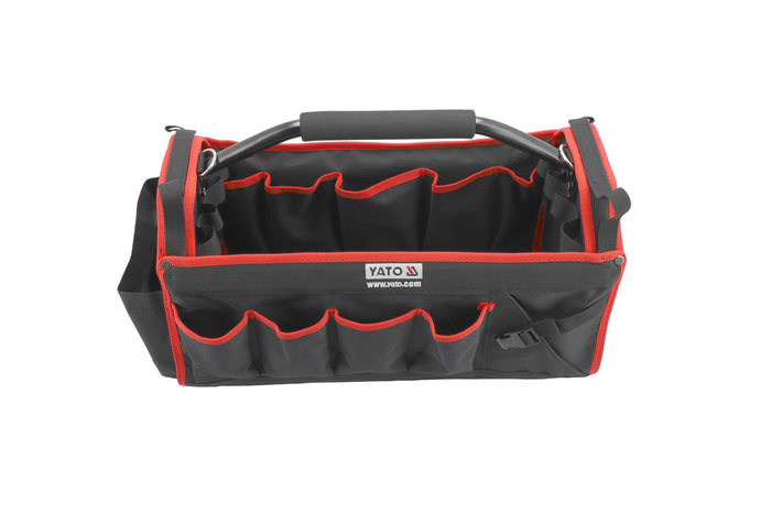 YATO YT-7435 Werkzeugtasche, offener Werkzeugkoffer, 49 x 23 x 28 cm