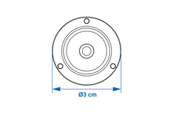 ProPlus 341217 runde Wasserwaage, Durchmesser 3 cm
