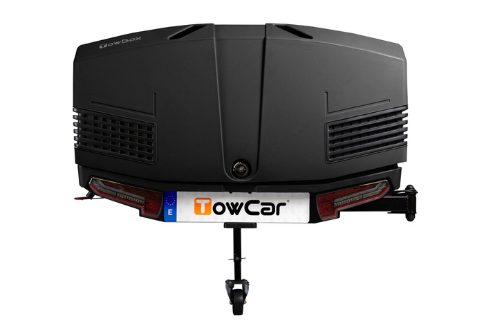 Towbox V3 Camper lang schwarz - Gepäckbox für Anhängerkupplung