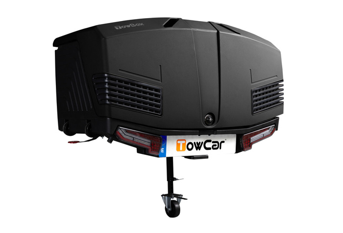 Towbox V3 Camper lang schwarz - Gepäckbox für Anhängerkupplung