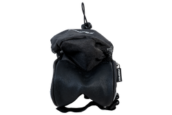 PROFEX 82318 Lange schwarze Luxus-Fahrradsatteltasche mit Flaschenfach