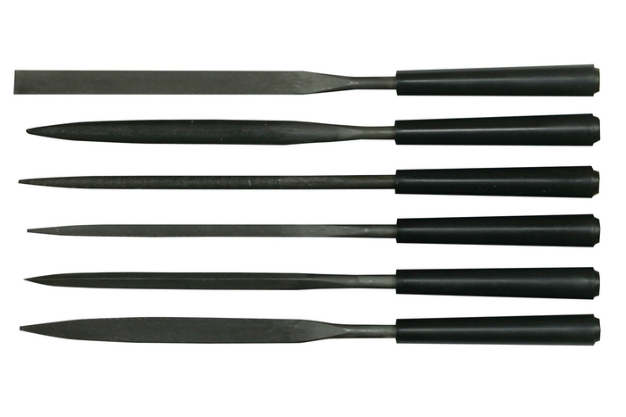 Set mit sechs STANLEY 0-22-500 Nadelfeilen, Länge 160 mm