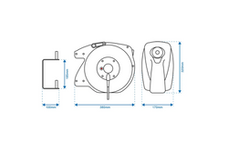 ProPlus 580786 automatisches Aufrollkabel, 15 m Kabel