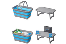 Picknickkorb mit Deckel ProPlus 370315, faltbarer Korb mit Tischfunktion, 20 l