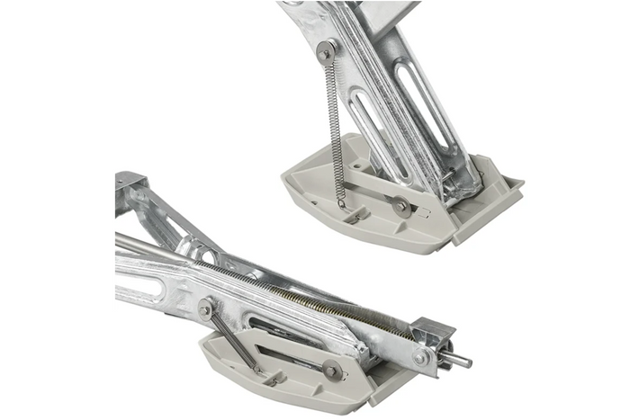 Satz mit vier ProPlus 361519 Anhängerstabilisierungs-Stützplatten mit Feder, 20,5 x 27,5 cm