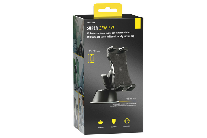 LAMP Super Grip Handy-/Tablet-Halterung mit selbstklebendem Saugnapf