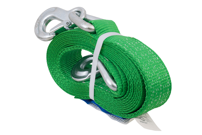 Abschleppseil mit Haken HILLS Abschleppgurt 5 m/60 mm/6 t grün