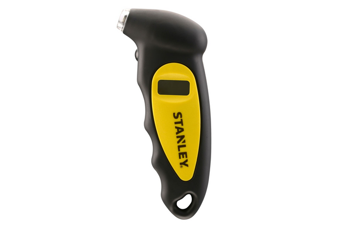 Digitales Reifendruckmessgerät von STANLEY Automotive, Messbereich 0-6,2 bar