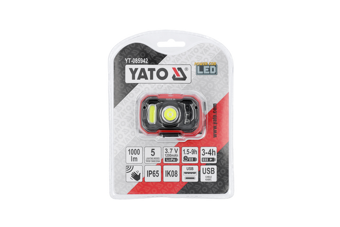 YATO YT-085942 LED-Scheinwerfer mit Bewegungssensor, 1000 lm