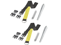 Set aus zwei ProPlus 361728 Sturmbändern für Markisen und Vordächer 2x3m