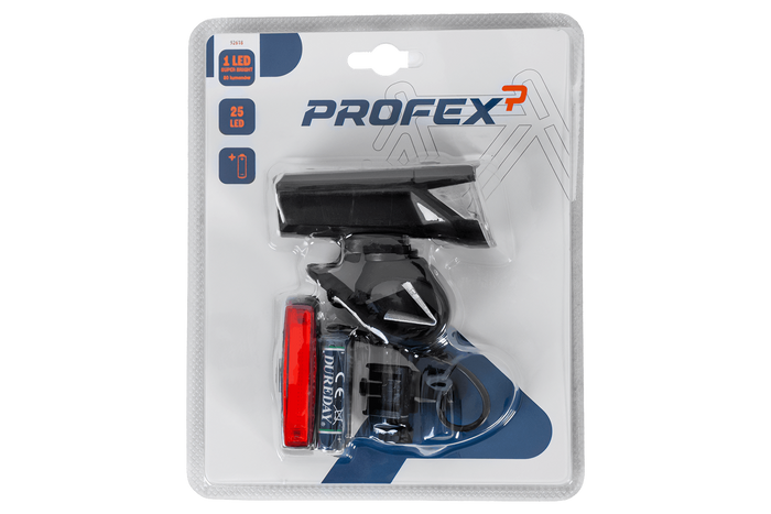 PROFEX 92618 Super Vision batteriebetriebenes Fahrradlichtset (vorne und hinten)