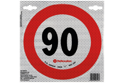Reflektierender Aufkleber LAMP Geschwindigkeitsbegrenzung 90 km/h Schild B-33