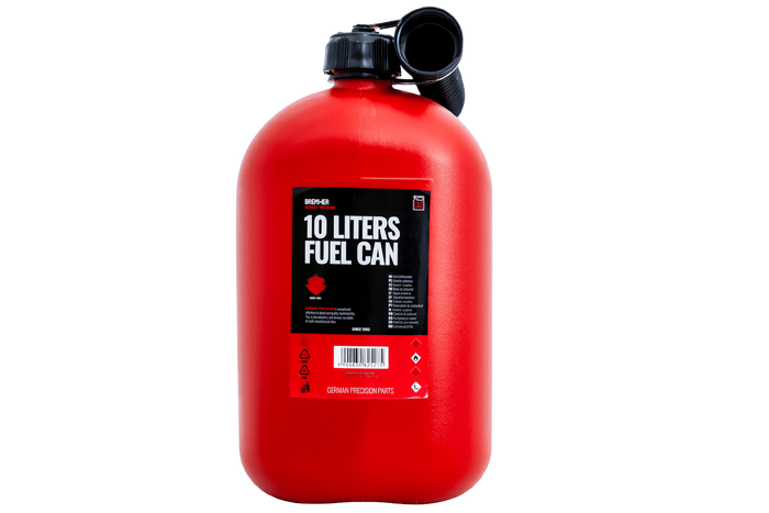 10-Liter-HERMON-Kunststoffkanister mit Trichter, rot