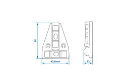 ProPlus 341215 Kreuzwasserwaage mit Magnet, T-förmige Wasserwaage, 58 x 43,6 mm