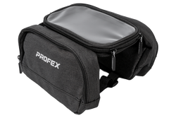 PROFEX 93015 Fahrradrahmentasche mit 2 Fächern und Handyhülle